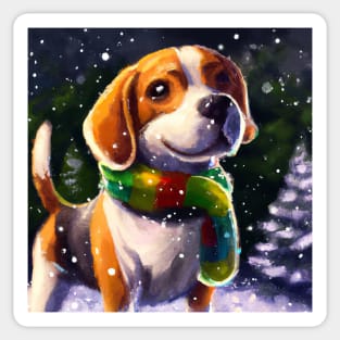 Cute Beagle Drawing Sticker